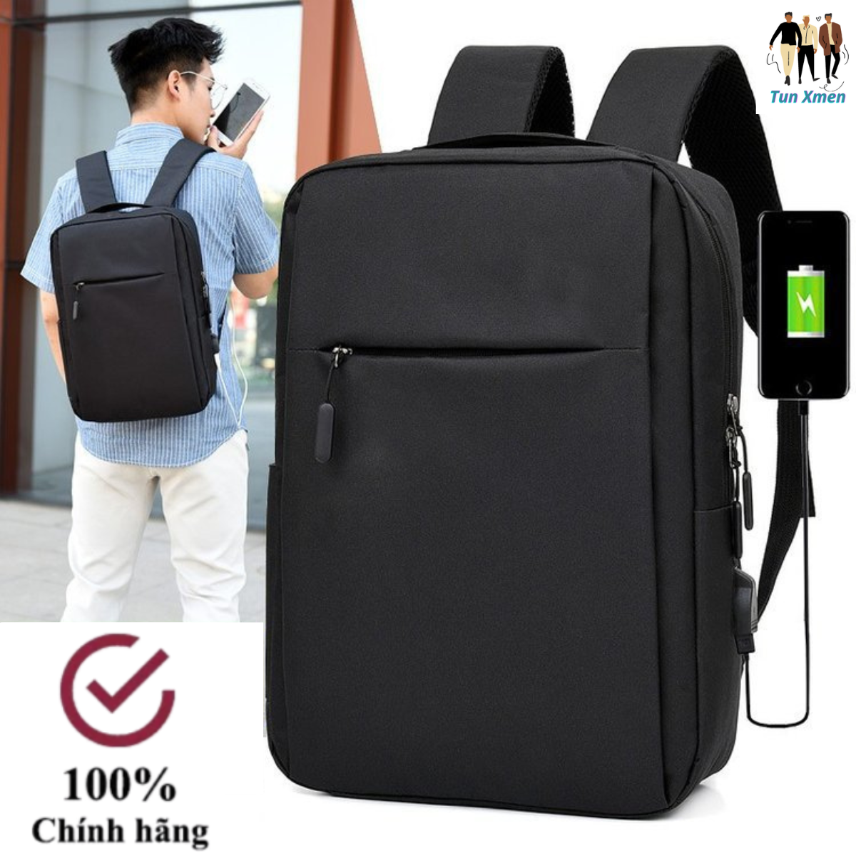 Men s USB charging high quality laptop backpack with laptop compartment