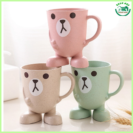 Cốc uống nước, đánh răng cho bé chất liệu lúa mạch SIÊU AN TOÀN in hình dễ thương