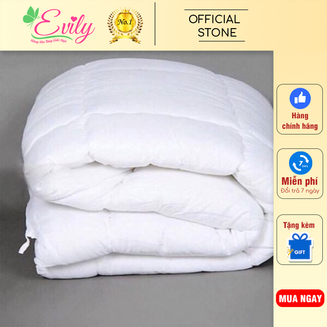 [GIẢM GIÁ SỐC] RUỘT CHĂN BÔNG Thương Hiệu EVILY. Siêu Ấm Áp- Nhẹ Nhàng Và Êm Ái. Chăn Mền Bông Cao Cấp Chuyên Dùng Trong Khách Sạn Hoặc Gia Đình. Mã QWE003