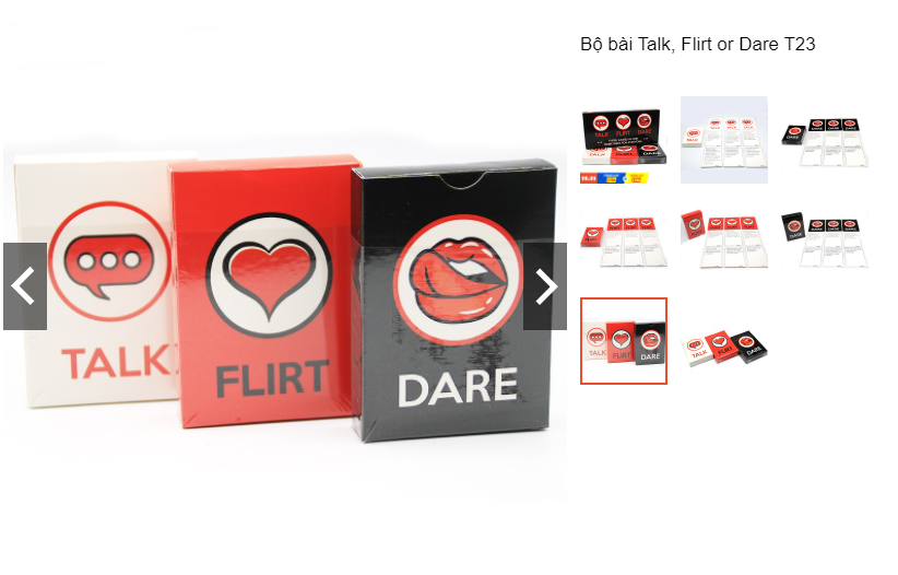Bộ bài talk, flirt or dare t23