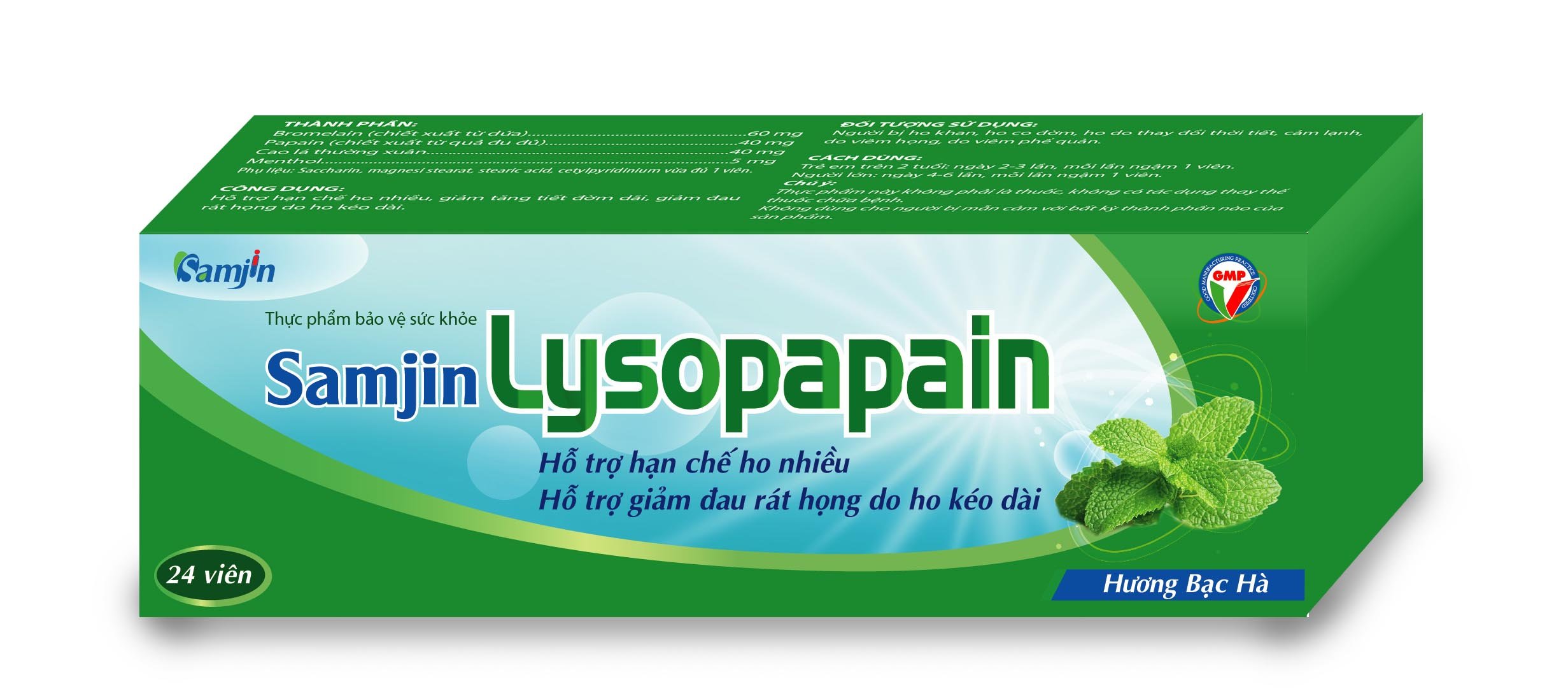 Kẹo ngậm Lysopaine giảm đau họng do ho- Nhà thuốc tây Dr Tâm