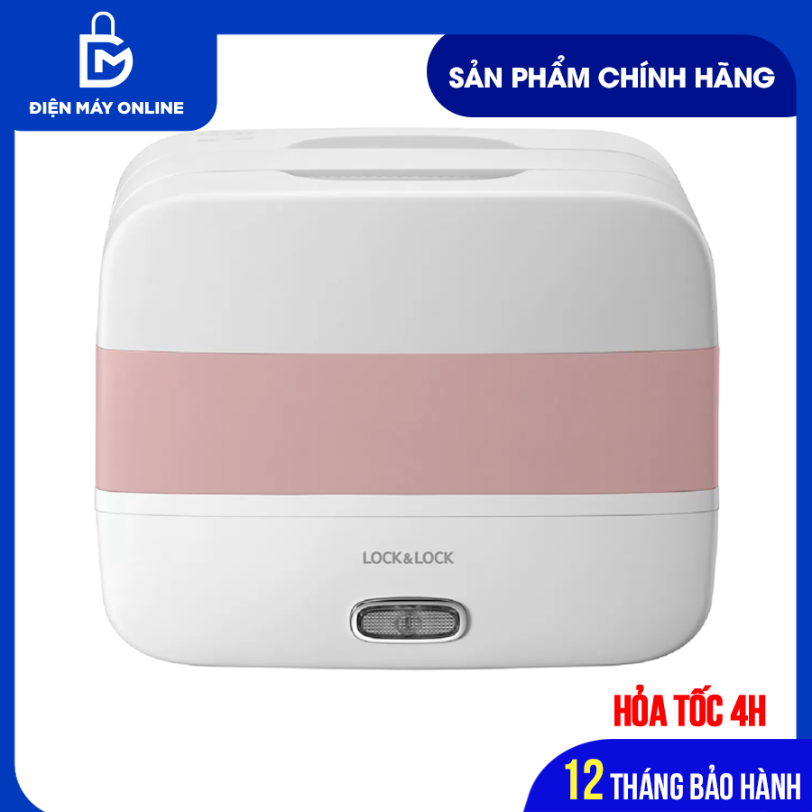 Hộp Cơm Điện Lock&Lock 1.7L EJR236WHT màu trắng (gồm 4 hộp inox đựng cơm canh có tay xách mang đi) Hộp cơm điện giữ nhiệt Lock&Lock 1.7L EJR236 màu trắng Cà Mên điện Lock&Lock chính hãng