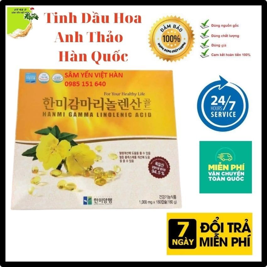 [HÀNG CHÍNH HÃNG] TINH DẦU HOA ANH THẢO HÀN QUỐC, tăng cường nội tiết tố nữ, chống khô hạn, đẹp da, chống lão hóa, chúng rụng tóc, khỏe móng, giúp chị em phụ nữ sớm lấy lại tuổi thanh xuân ....