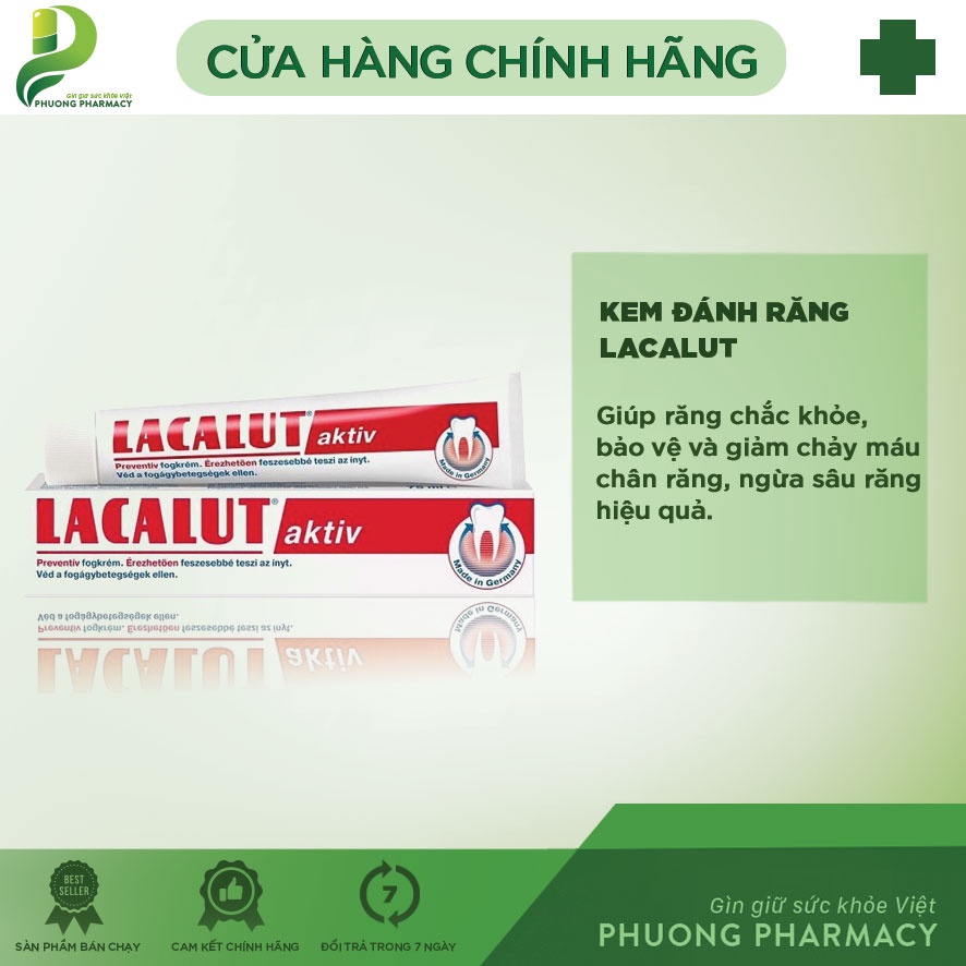 Kem đánh răng lacalut white & repair 75ml p127