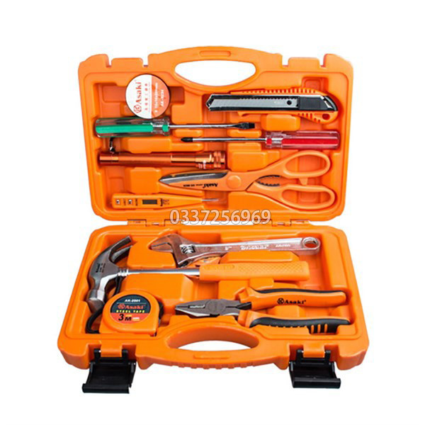 Bộ dụng cụ đồ nghề cao cấp chuyên nghiệp 12 chi tiết Asaki AK-9782