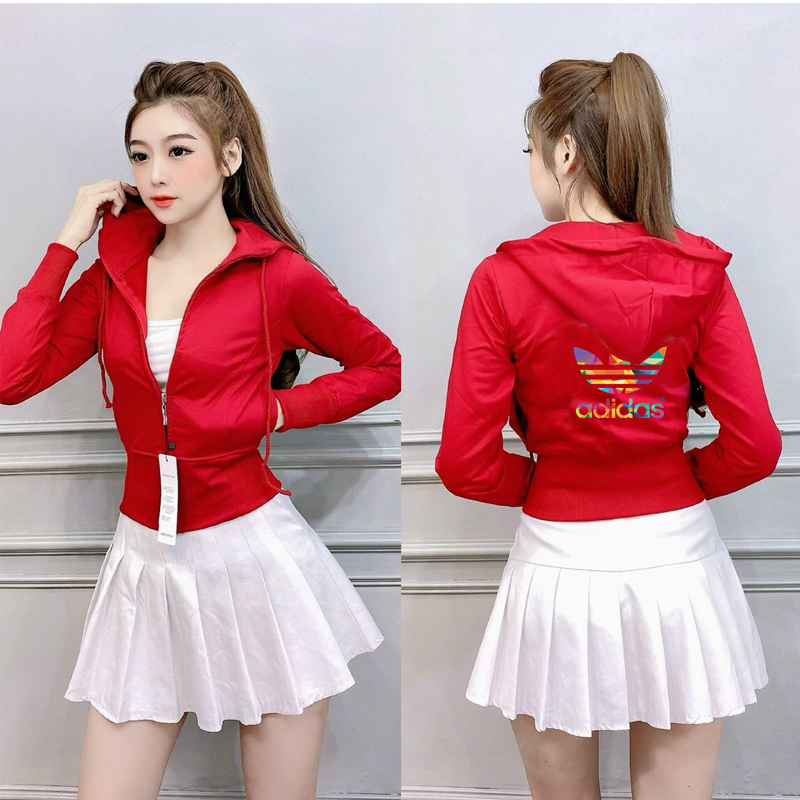 Áo khoác nữ form lửng freesize 54kg hình in