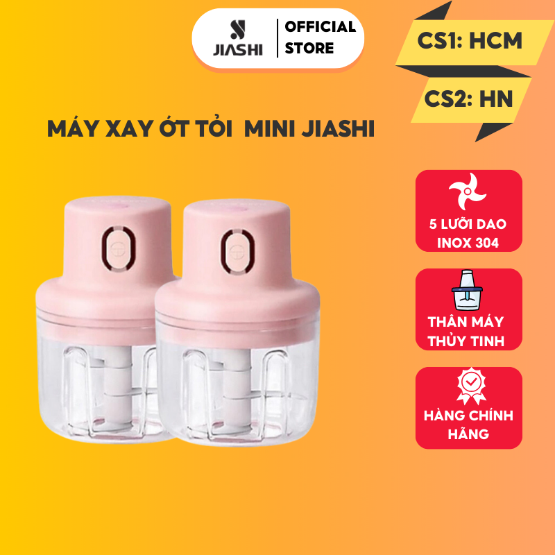 Máy Xay Mini Không Dây JIASHI Sạc Điện 250ml , Xay Thịt Ớt Hành Tỏi Rau Củ Quả Đa Năng MXM03