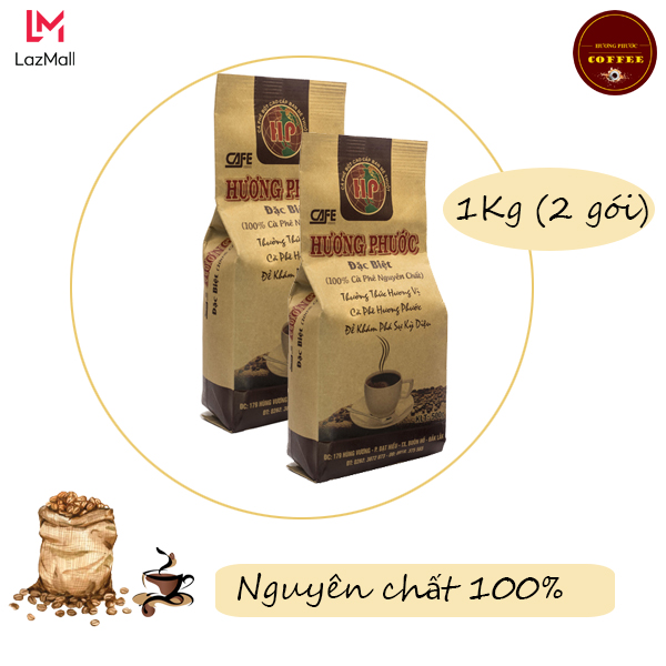 Combo 2 gói Cafe nguyên chất Đăk lăk - Hương Phước loại Đặc biệt pha phin (2 x 500g)