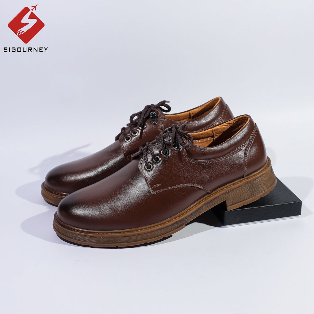 Giày đốc nam sigourney da bò mềm, đế cao khâu đế thanh lịch sdr01
