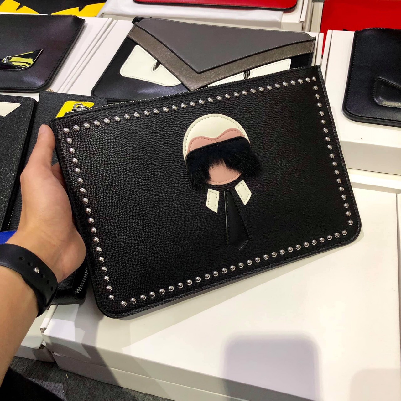 [HCM][ SALE HOT ] VÍ CLUTCH HỌA TIẾT THƯƠNG HIỆU CAO CẤP