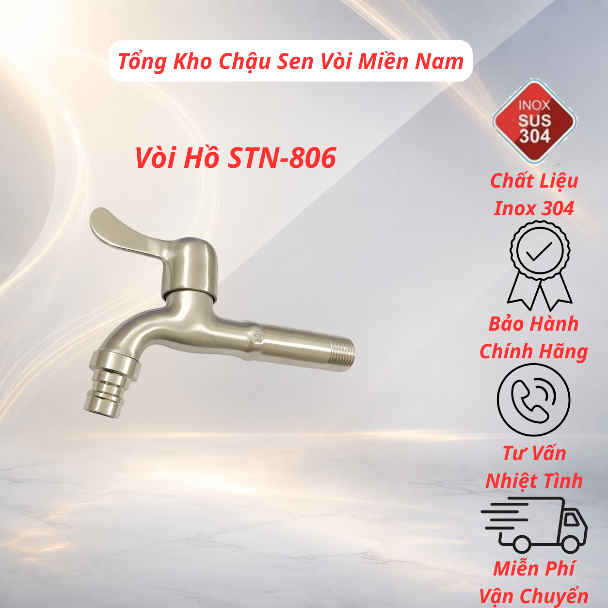 { Hàng Loại 1} Vòi hồ rumine xả nước thân đúc chắc chắn inox 304 - Thân dài kiểu dáng đẹp