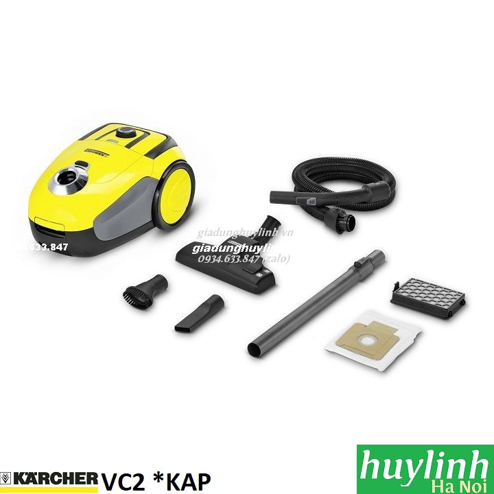 Máy hút bụi karcher vc2 *kap - 1100w - 2.8 lít
