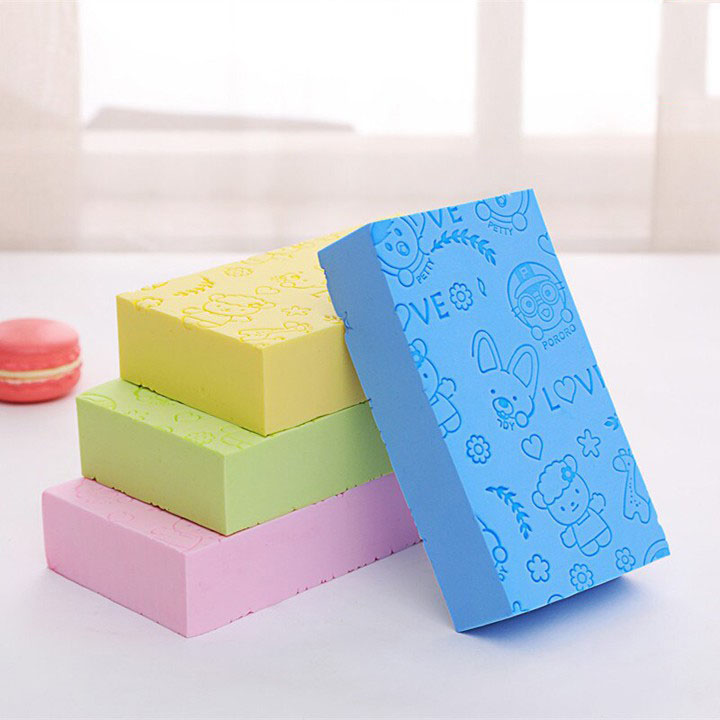 Mút tắm kì ghét Hàn Quốc Pororo mềm mại làm sạch cơ thể , bông mút tắm bọt biển nhiều màu dễ thương tẩy da chết, đồ dùng tắm rửa bảo vệ da, Taphoatoanquoc