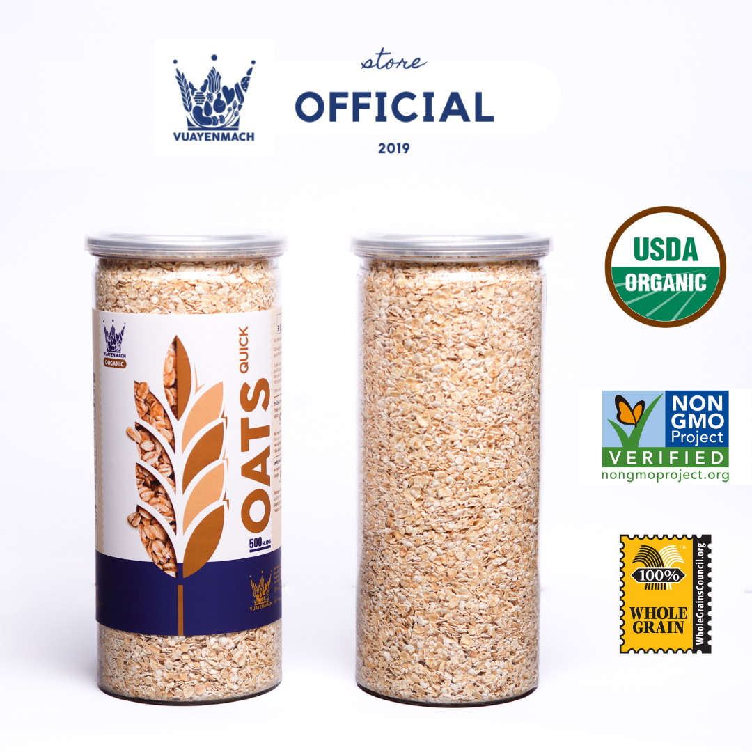 Yến mạch ăn kiêng hữu cơ vua yến mạch cán vỡ nhập khẩu úc healthy nguyên chất