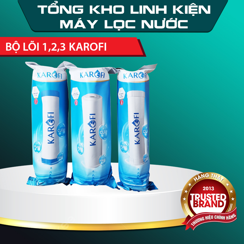Bộ 3 lõi lọc nước karofi 1-2-3 , lõi lọc nước karofi 1-2-3 , bộ lõi lọc nước karofi