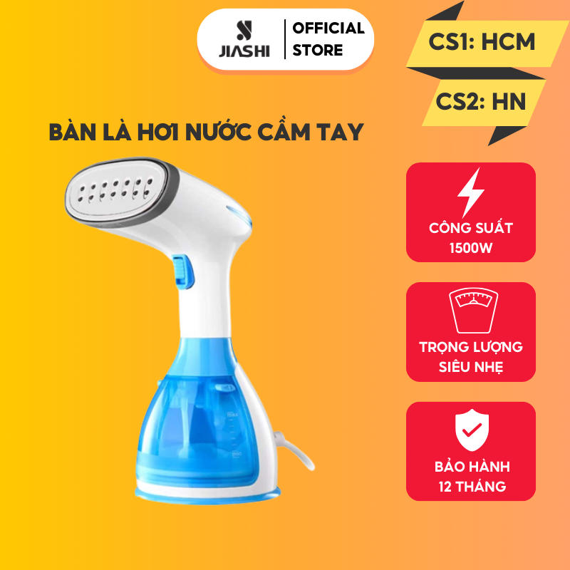 Bàn ủi, bàn là hơi nước cầm tay mini JIASHI 1500W ủi phẳng và hấp dọc mọi loại vải, ban ui ban la hơi nước cầm tay, dùng tại nhà, du lịch - hàng nội địa trung cao cấp BLH01