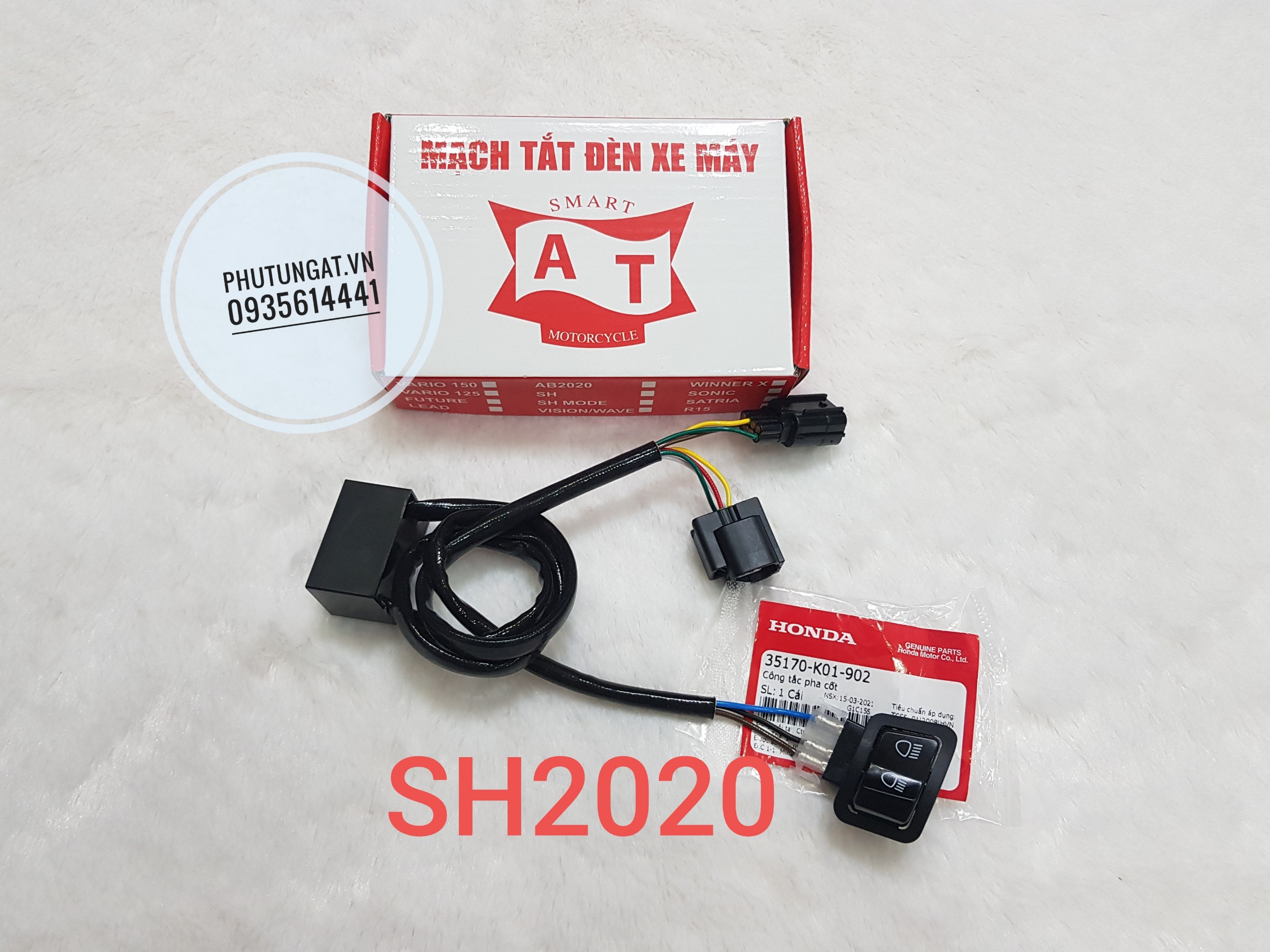 Mạch tắt đèn xe sh 2020 sử dụng công tắc zin của xe sh