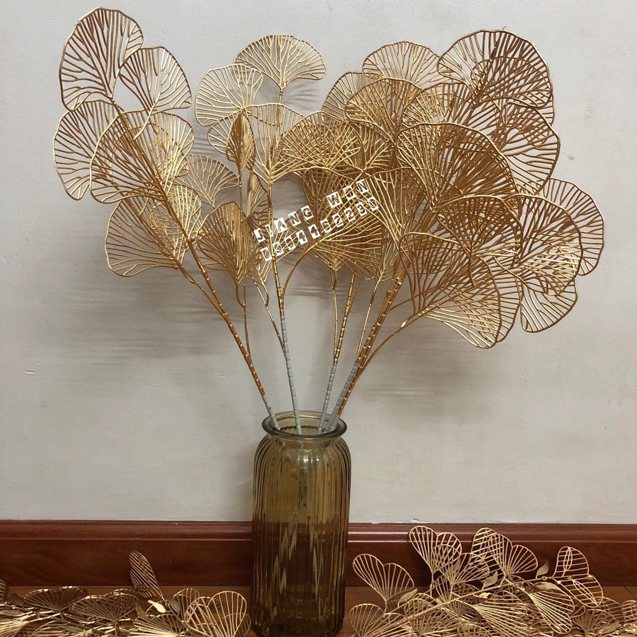 Cành nhũ đồng rẻ quạt dùng trang trí cắm hoa