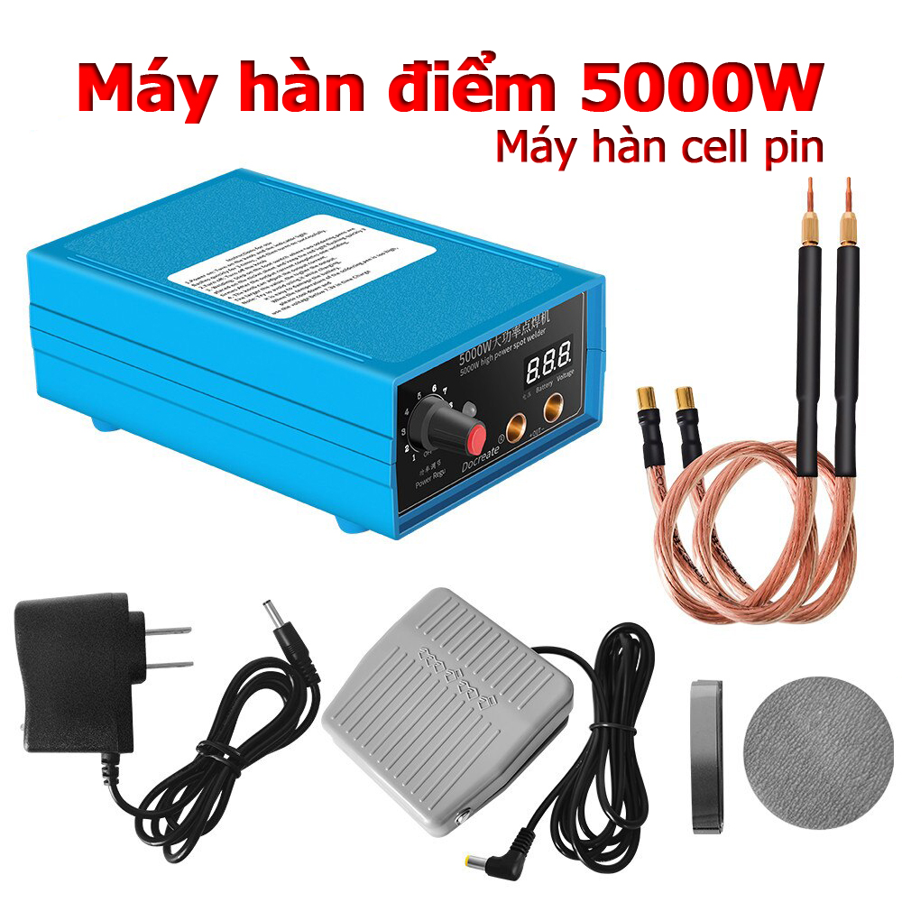 Máy hàn điểm 5000W máy hàn cell pin 18650 26650 32650 pin di động công suất cao