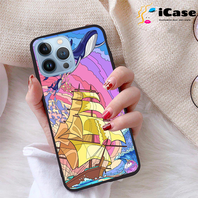 Ốp lưng iphone 13 pro max viền dẻo tpu bst sea
