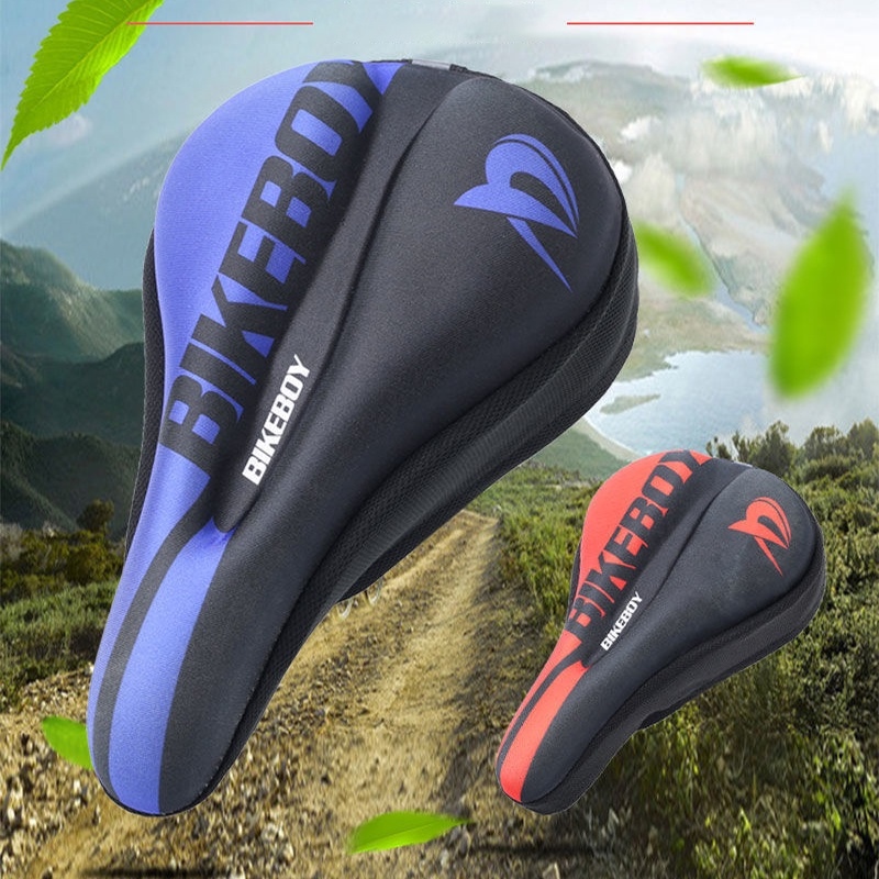 Bọc yên xe đạp silicol gel bikeboy hàng cao cấp siêu dày êm thoáng - tặng kèm bao che mưa yên xe