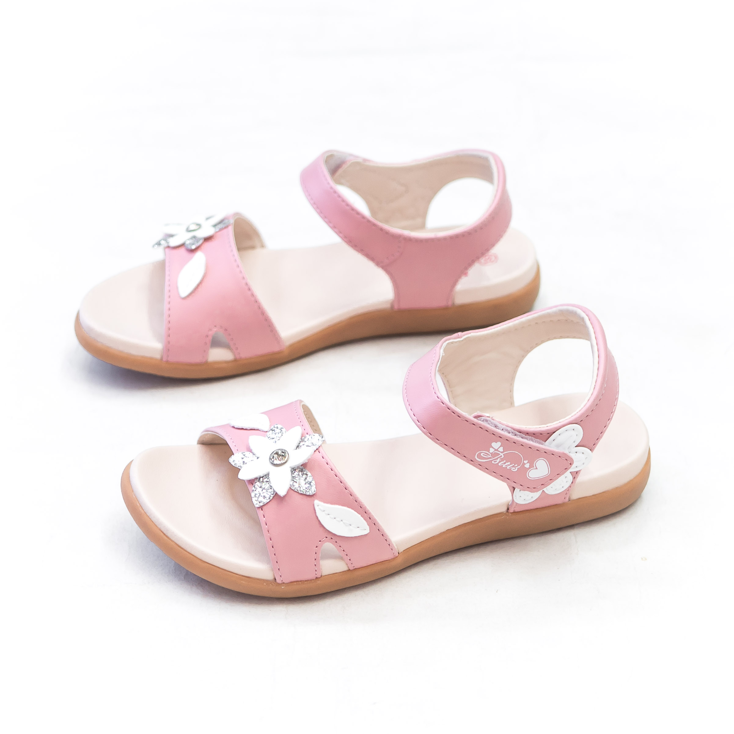 [Hoàn Xu] [SIÊU SALE] GIÀY SANDAL QUAI HẬU HỌC SINH BÉ GÁI BITI'S BÔNG HOA BRG000200 (HỒNG + KEM + XANH NHỚT) - BITIS