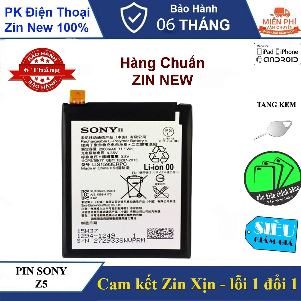 Pin sony xperia z5 dung lượng 2900mah - chuẩn xịn - bh 06 tháng