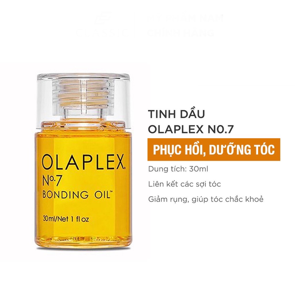 Olaplex No7 xuất xứ từ Usa. Tinh dầu dưỡng tóc, phục hồi, chống chẻ ngọn