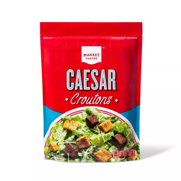 BÁNH MÌ GIÒN Caesar Croutons CHO SALAD & SOUP Market Pantry 141g