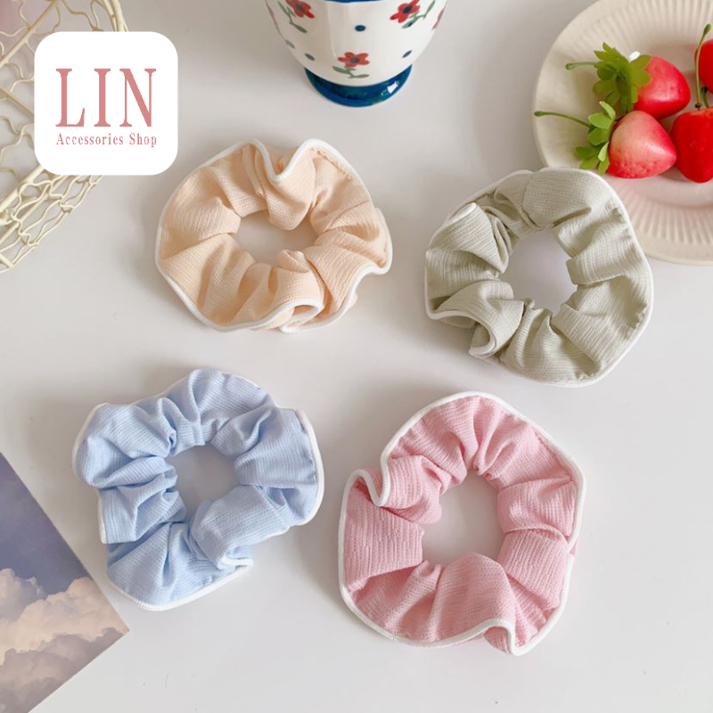 Scrunchies Cột Tóc Vải Dễ Thương