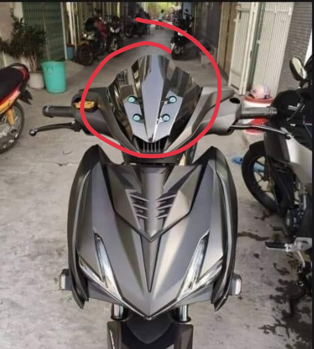 ỐP ĐẦU .CHẮN GIÓ DÀNH CHO XE MÁY HONDA WINER X