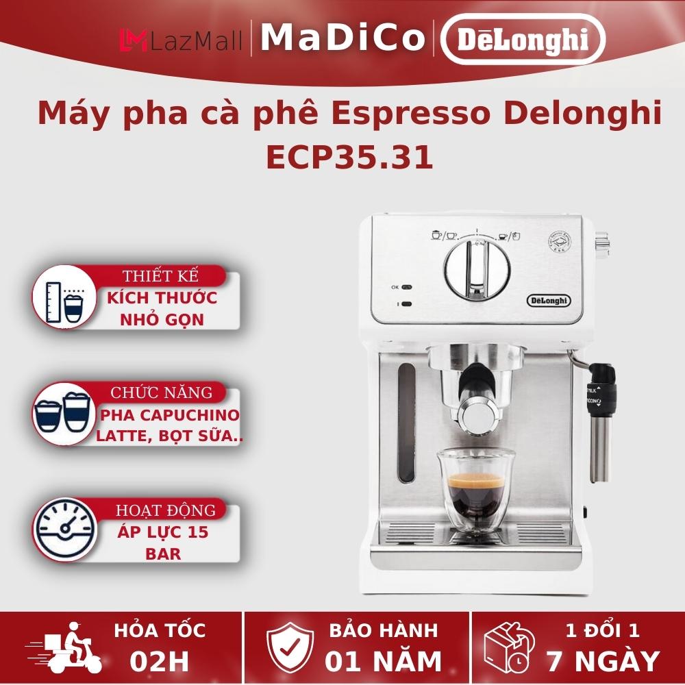 Máy pha cà phê espresso delonghi ecp35.31 công suất 1100w - bh 12 tháng - madico