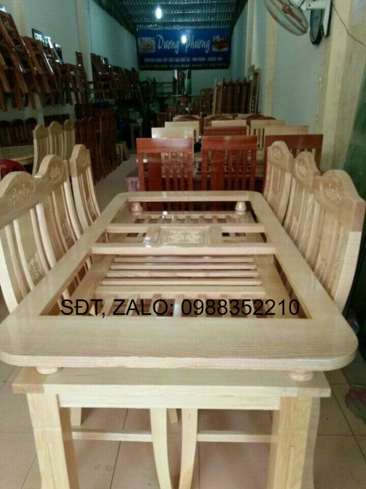 Bộ bàn ăn gỗ sồi hàng mới