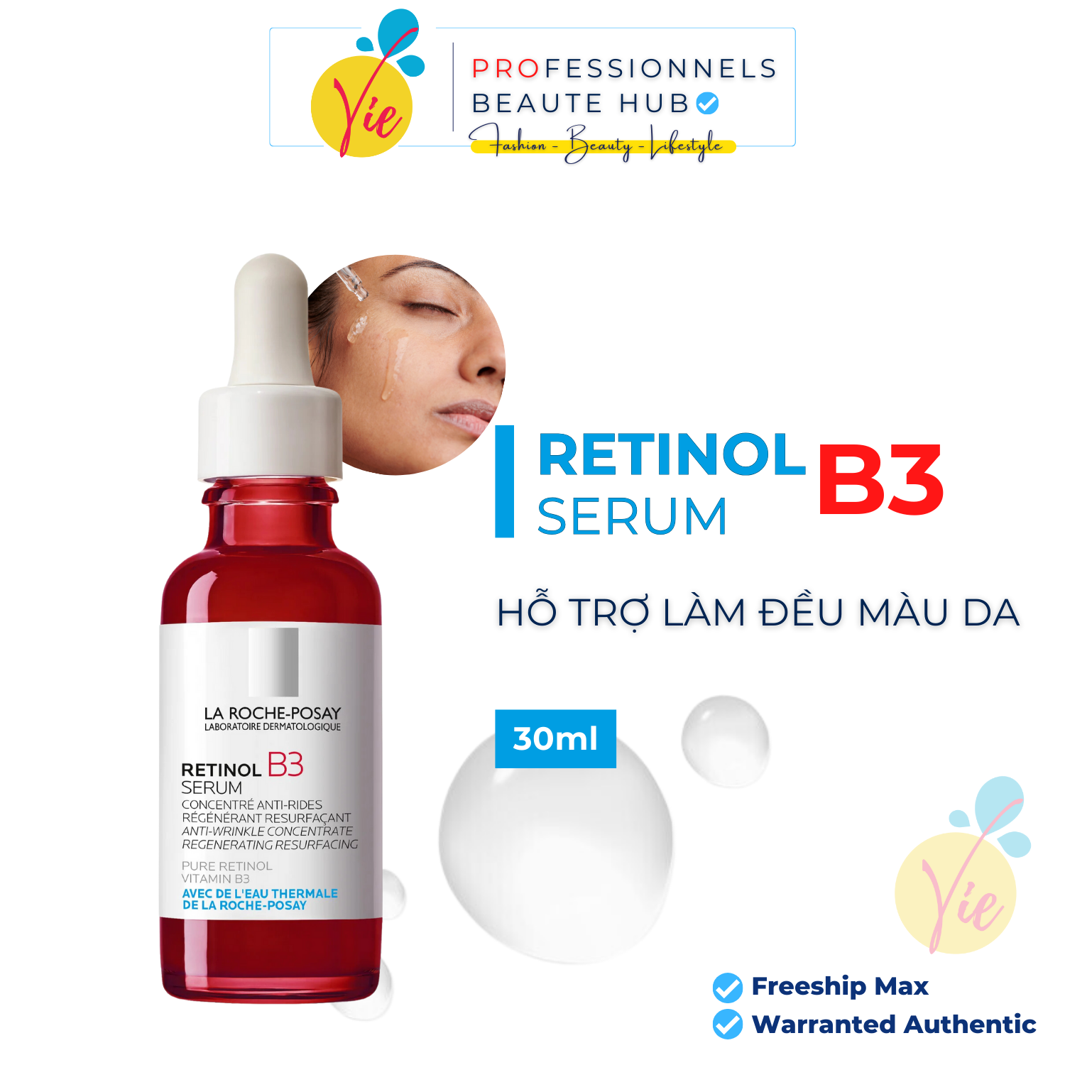 Serum Chống Lão Hóa, Giảm Thâm Nám La Roche Posay Retinol B3 30ml