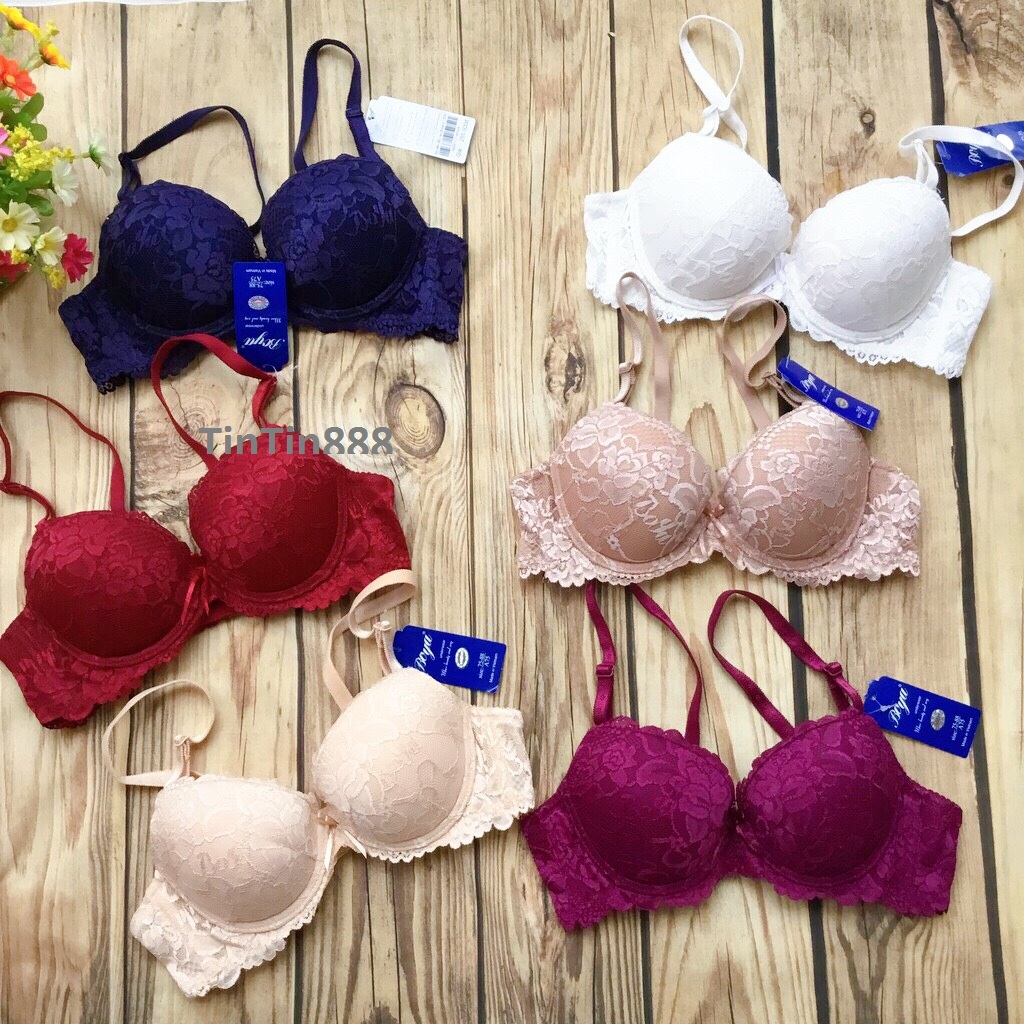 Áo ngực boya ren mút dày siêu đẩy 5cm, siêu nâng tạo khe 029hw - Áo ngực nâng đẩy tạo khe - áo chíp nâng ngực như gái 18- TinTin888