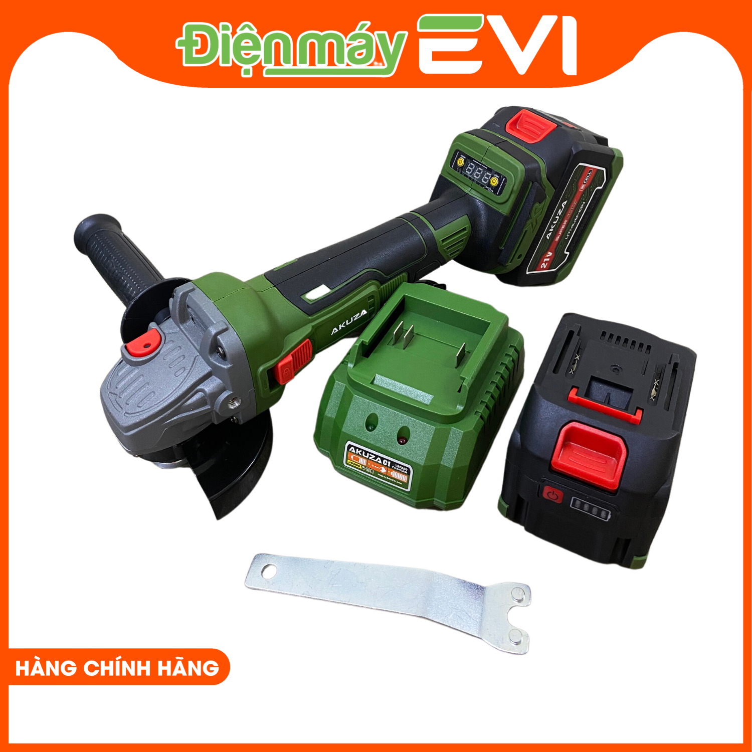Máy mài góc pin AKUZA MG100-01BL Điều chỉnh đươc tốc độ vòng quay máy bằng