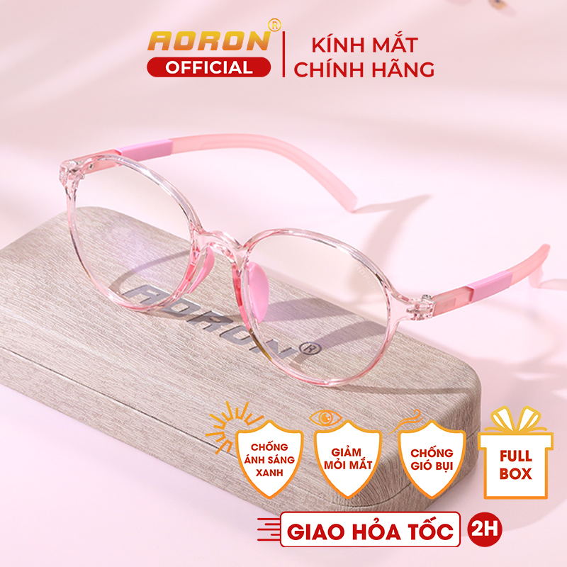  Kính Chống Ánh Sáng Xanh Aoron Chống Cận Thị Cho Bé Mắt Kính Cho Bé Trai Bé Gái 4-13 Tuổi Gọng Silicone Dẻo Mềm An Toàn Tuyệt Đối Cho Bé - AK069 