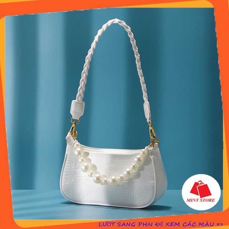 Túi kẹp nách đẹp 🔸FREESHIP🔸 Túi đeo chéo nữ đi chơi quai xoắn dây ngọc PK 232