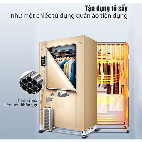 Tủ sấy Quần Áo Sowun SW 869 Tủ sấy Quần Áo Sowun tủ sấy quần áo máy sấy quần áo công suất 1600w hàn quốc với thiết kế Gấp Gọn Siêu tiện dụng Có điều khiển màn hình LED thuận lợi sấy nhanh BH 12 THÁNG