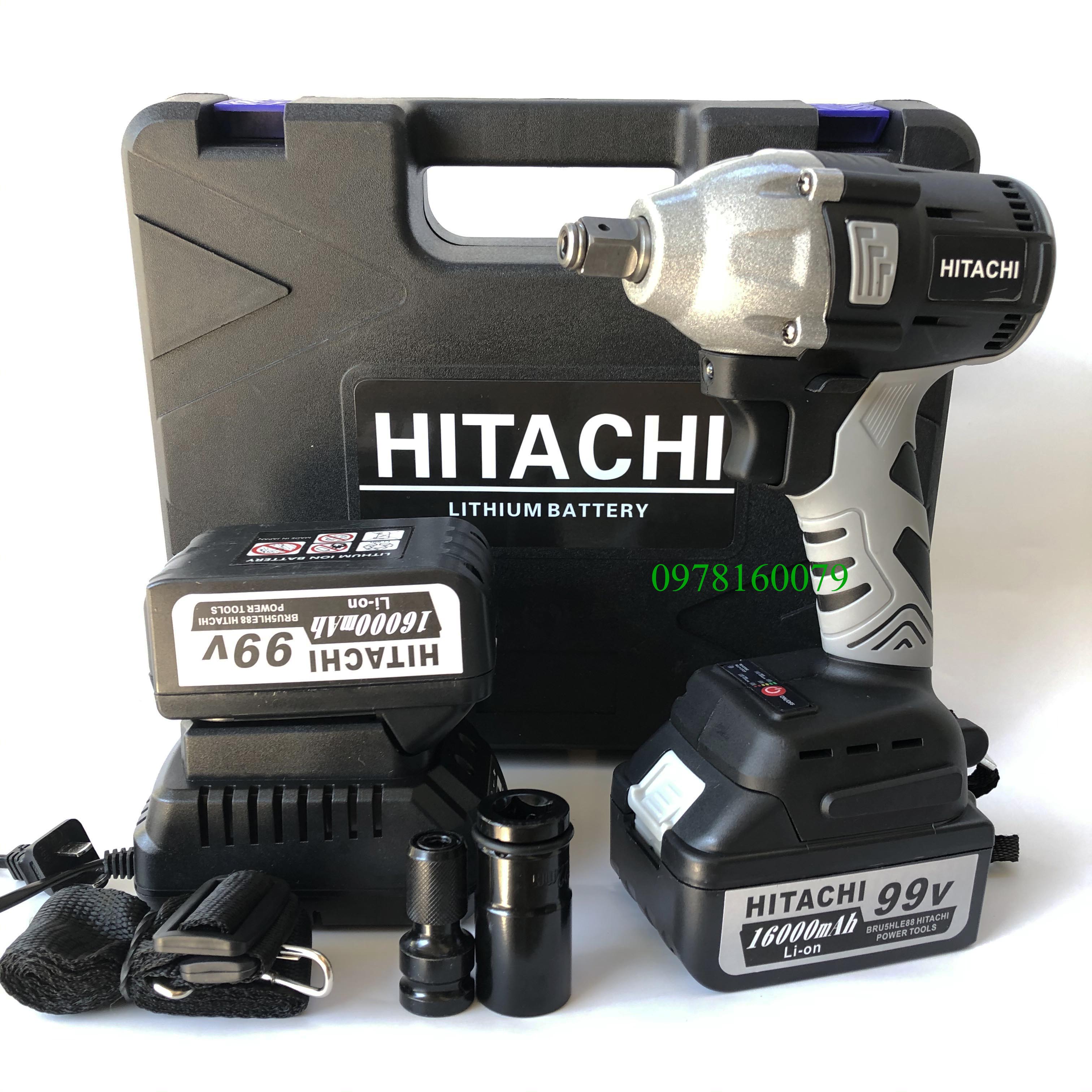 [NPS] Máy siết bulong, mở bulong, vặn bulong , bắn tôn không chổi than HITACHI. mẫu 2020