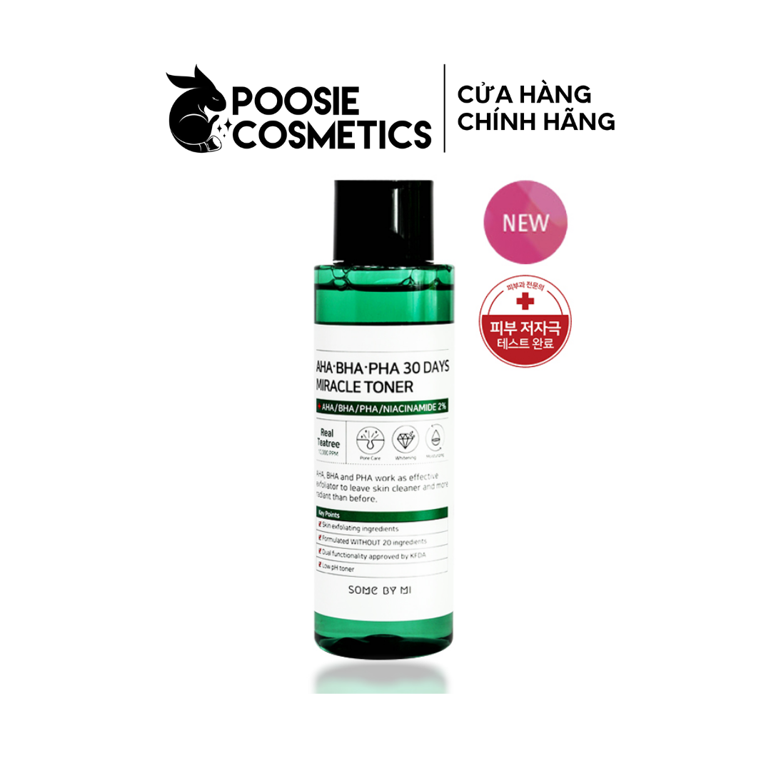 [HCM]Nước hoa hồng Some By Mi AHA BHA PHA 30days Miracle Toner 150ml