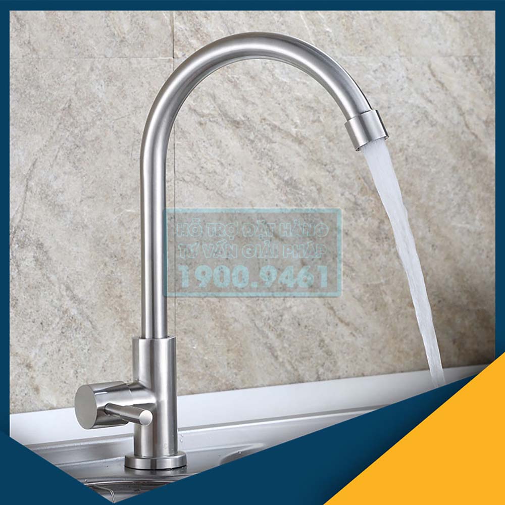 Vòi rửa chén lạnh inox sus 304 6011
