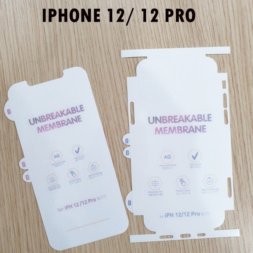 Bộ miếng dán PPF nhám chống xước iPhone 12 iPhone 12 Pro