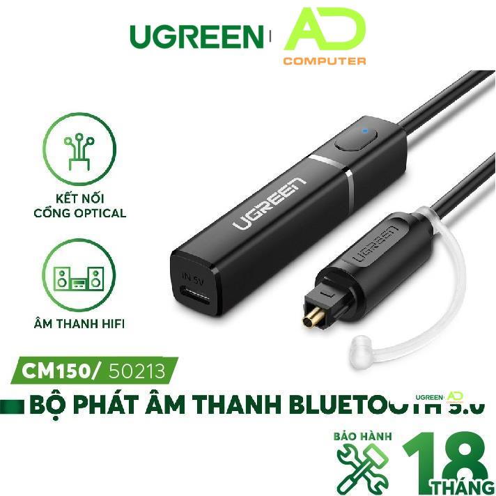 Thiết bị phát âm thanh ugreen cm150 từ cổng optical quang sang bluetooth 5.0 - hỗ trợ aptx / a2dp / phạm vi 10m