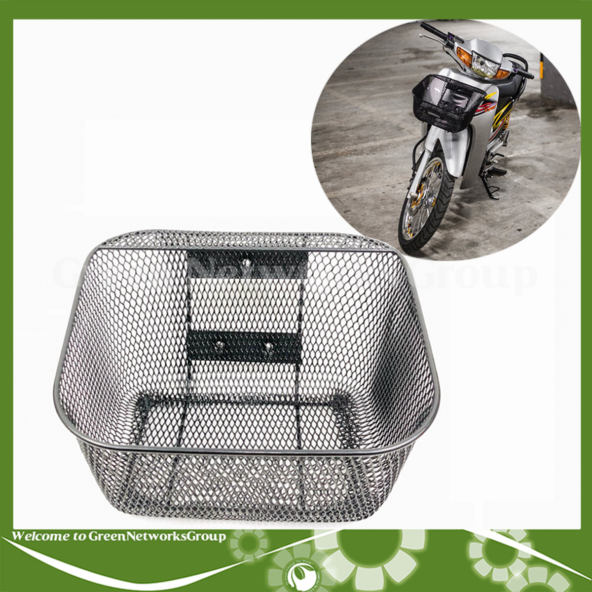 Rổ trước honda Wave (1 lỗ trên 2 lỗ dưới) Greennetworks