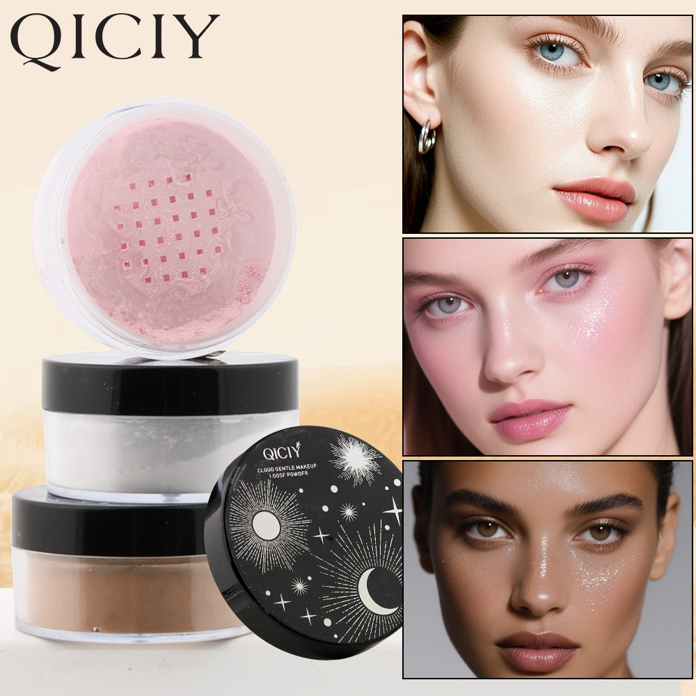 Mặt hàng bán chạy độc quyền xuyên biên giới QICIY6 Bột phân tán   Tiêu điểm mềm mờ không thấm nước và bền lâu Loose Powder