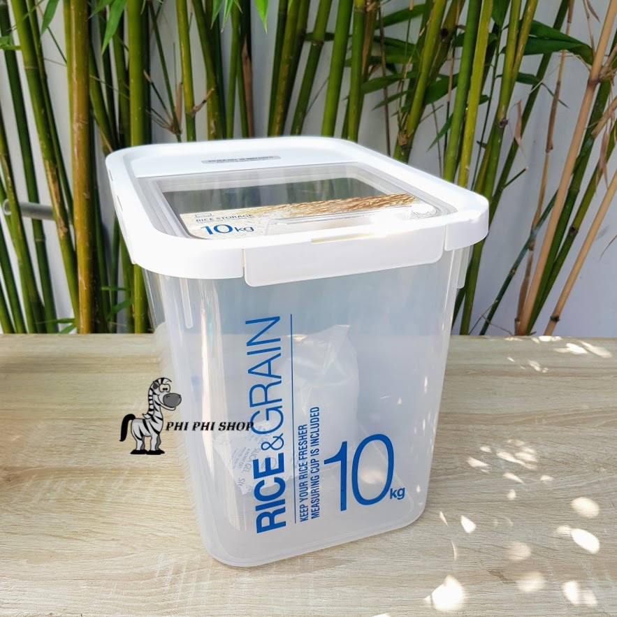 [HCM]Thùng Đựng Gạo Ngũ cốc Lock&Lock 10kg có ngăn chứa túi hút ẩm HPL561