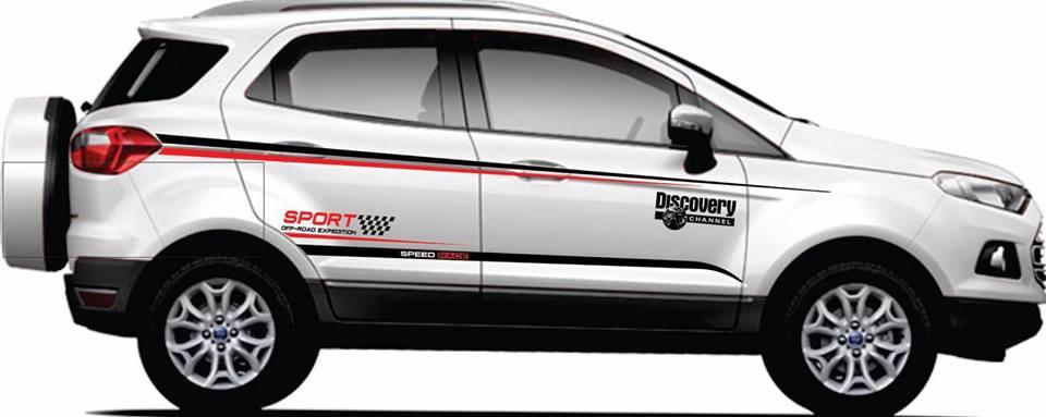 Tem Dán Xe Ford Ecosport Đen Đỏ