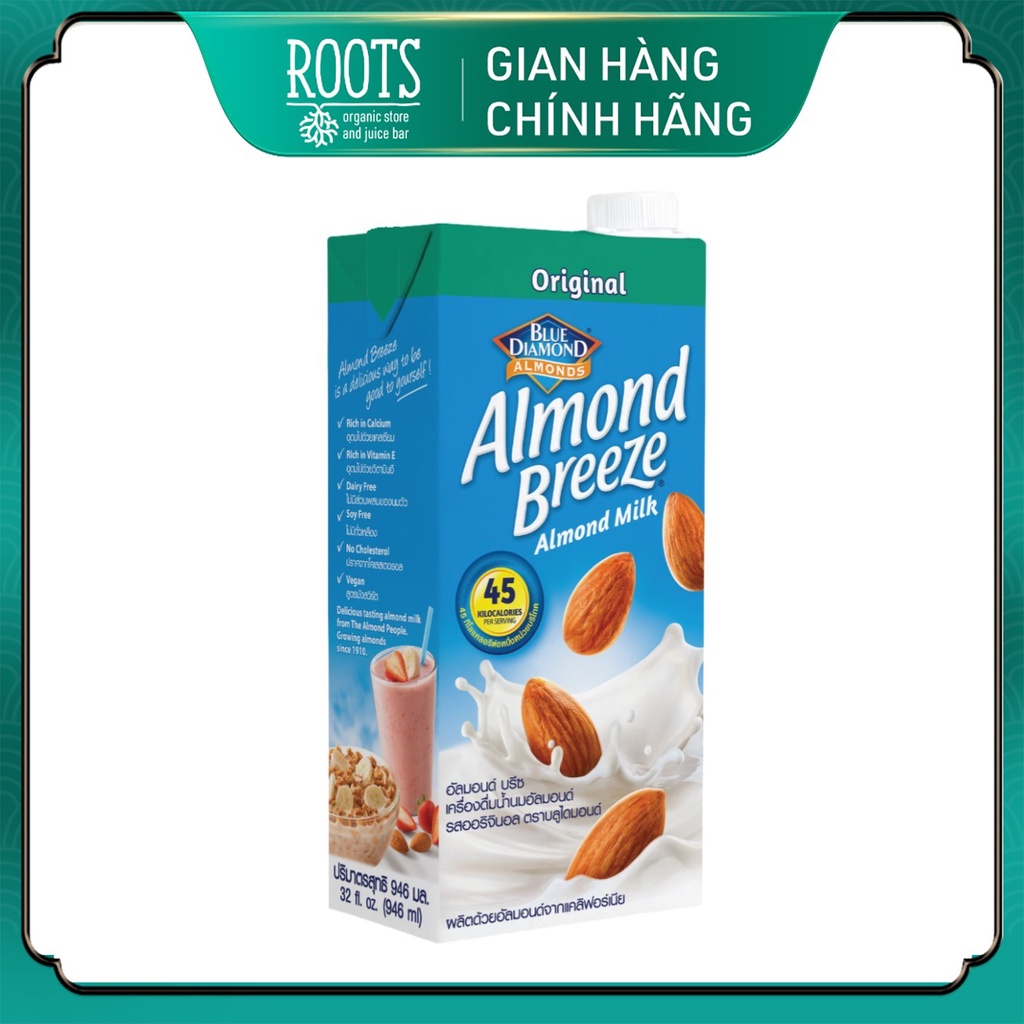 Sữa Hạnh Nhân, Almond Breeze, Almond Milk, Original 946ml