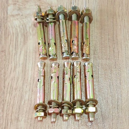 Bộ 10 Chiếc Bulong Nở Sắt Còn Gọi Là Tắc Kê Bê Tông Cỡ 6 x 55mm Khả Năng Chịu Tải Chịu Lực Lớn